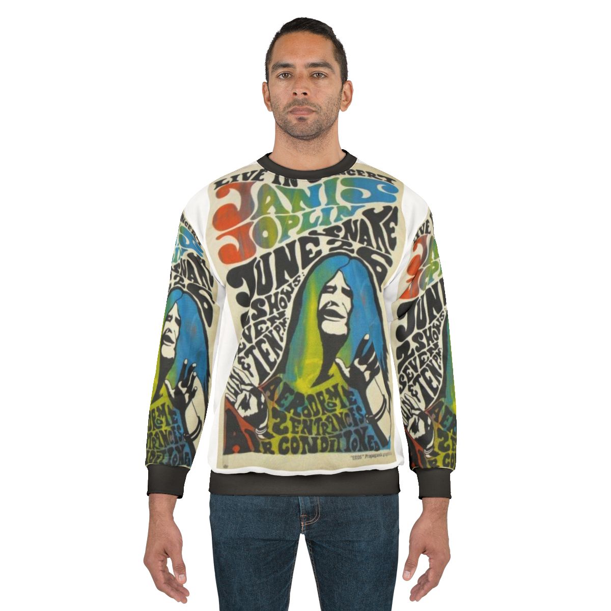 Janis Joplin Concert Poster Sweatshirt
