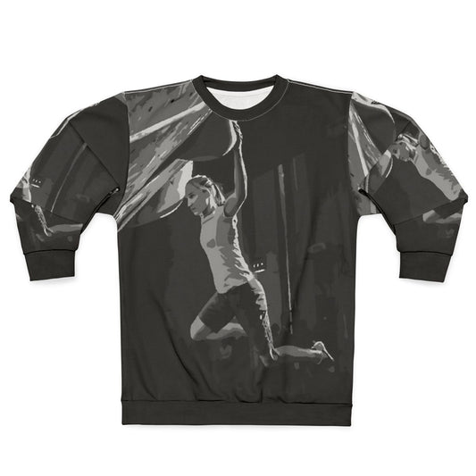 Janja Garnbret inspired climbing sweatshirt with painting design