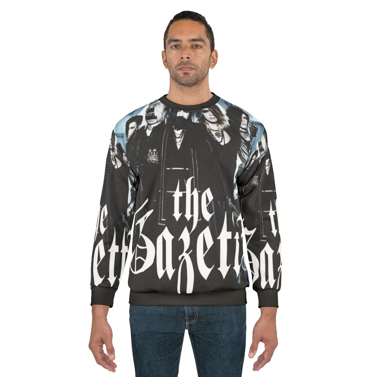 Japanese rock sweatshirt with music festival and band design