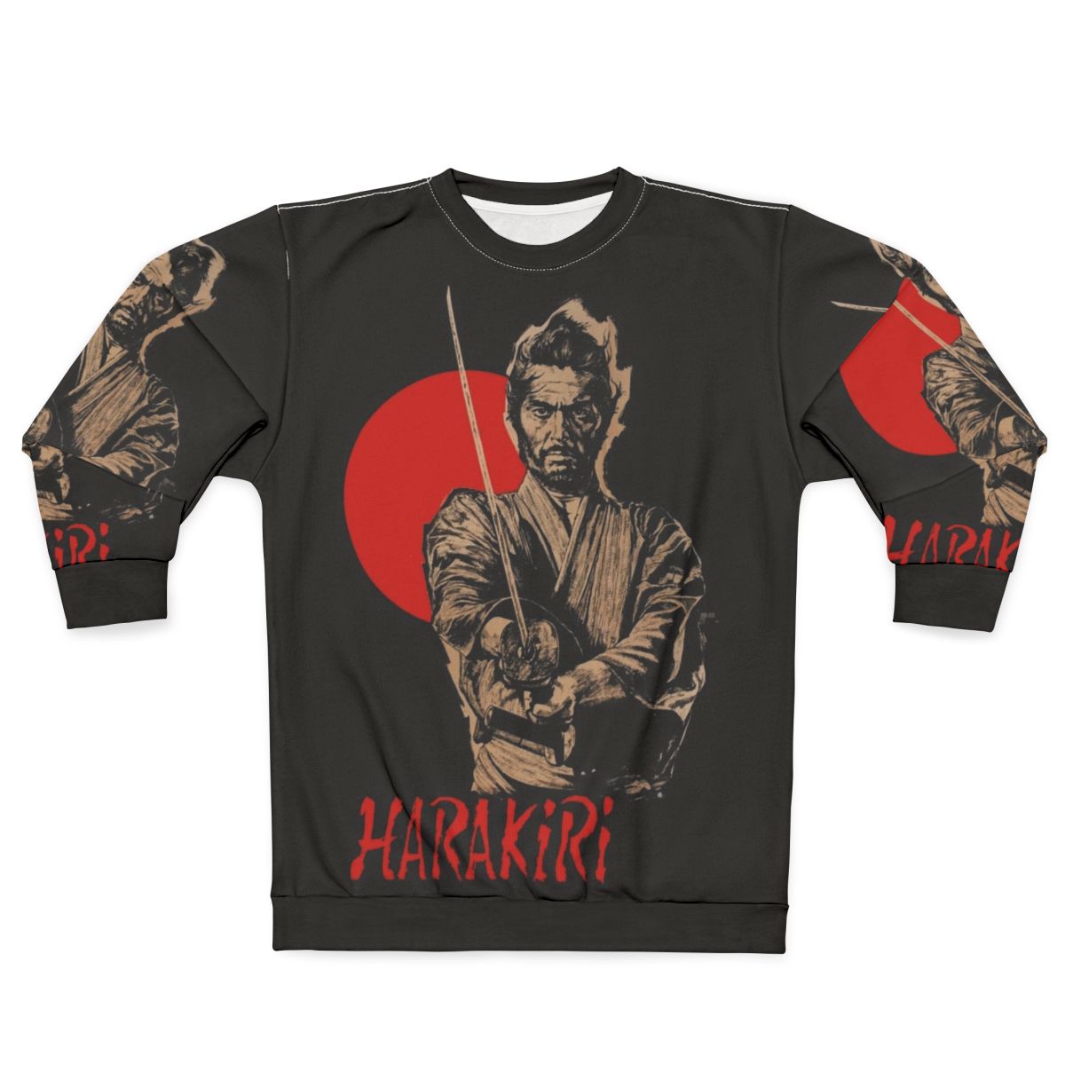 Japanese cinema classic sweatshirt featuring samurai and Akira Kurosawa design