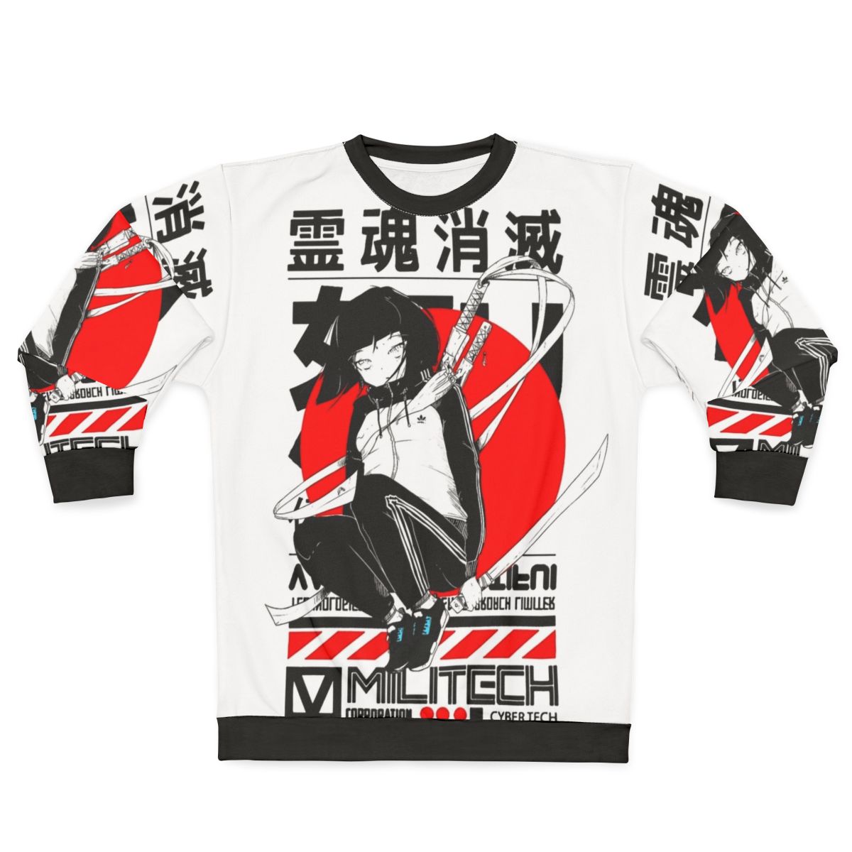 Japanese fashion urban cyberpunk style sweatshirt
