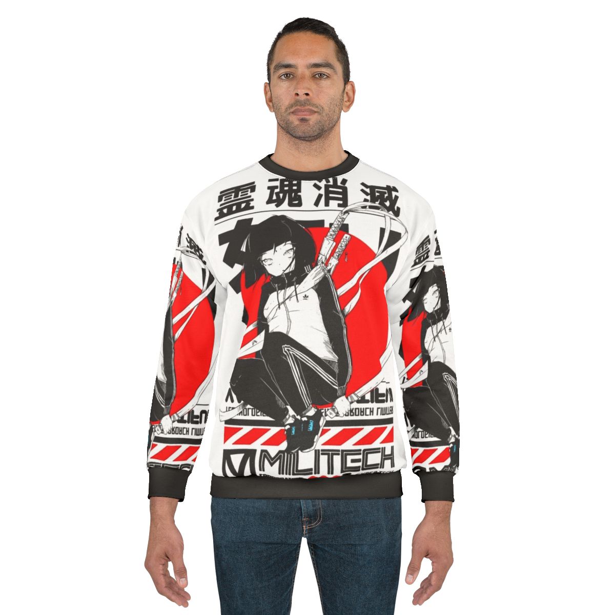 Japanese fashion urban cyberpunk style sweatshirt