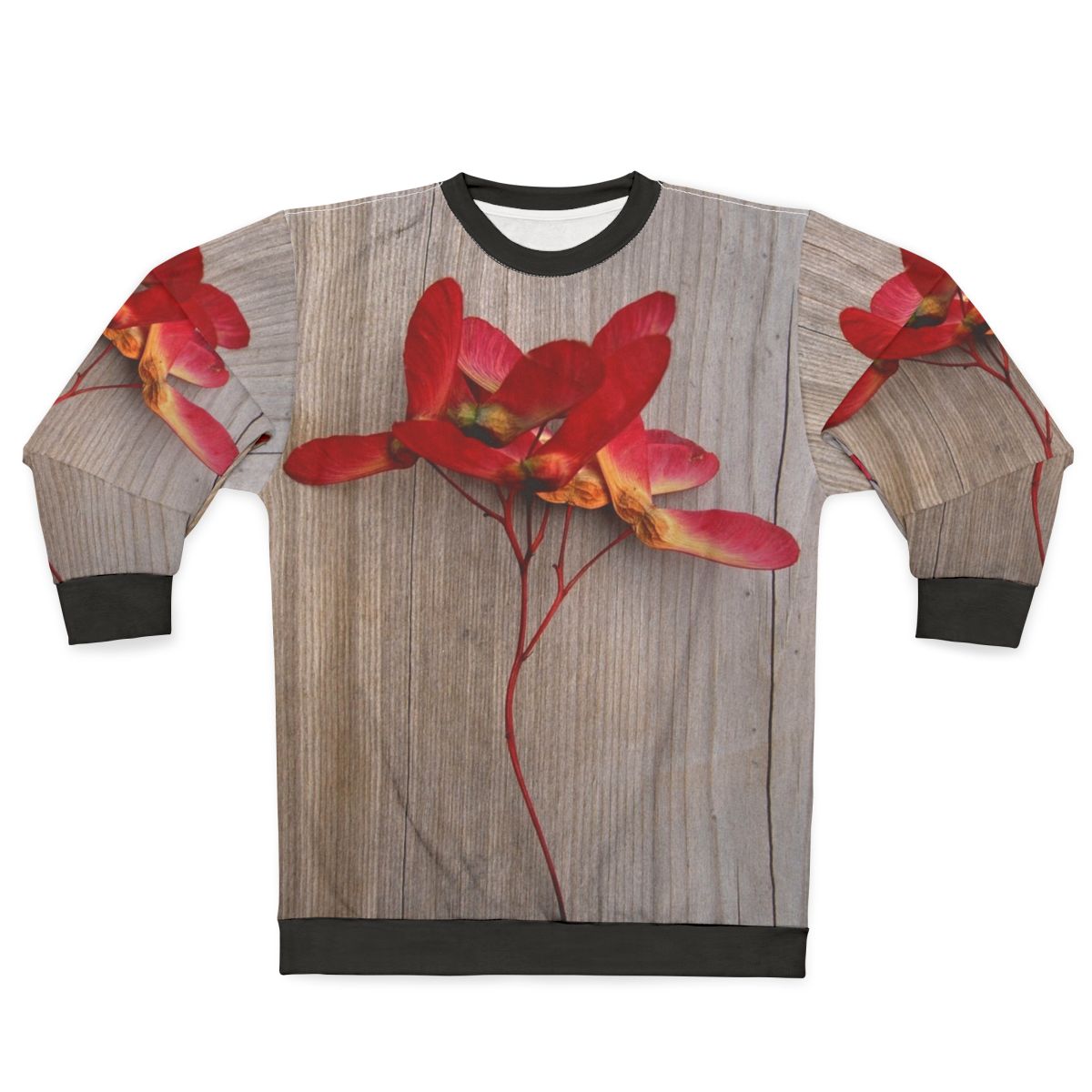 Japanese maple keys sweatshirt with floral spring design