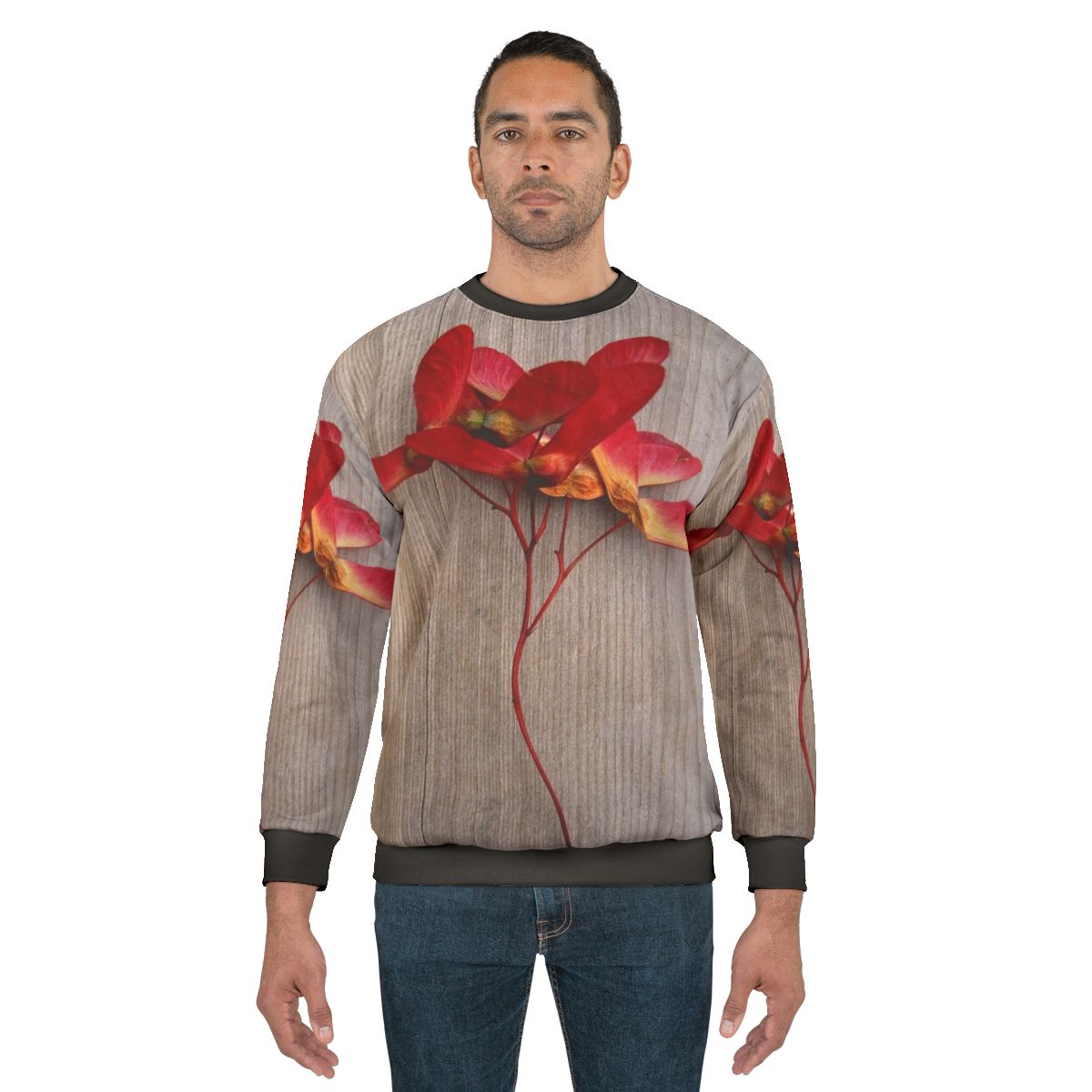 Japanese maple keys sweatshirt with floral spring design