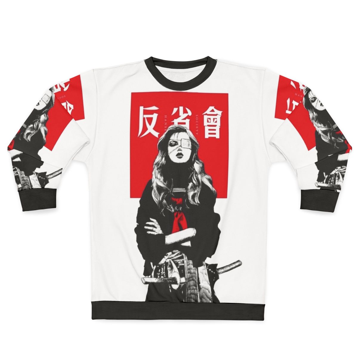 Japanese Samurai Girl Cyberpunk Style Sweatshirt