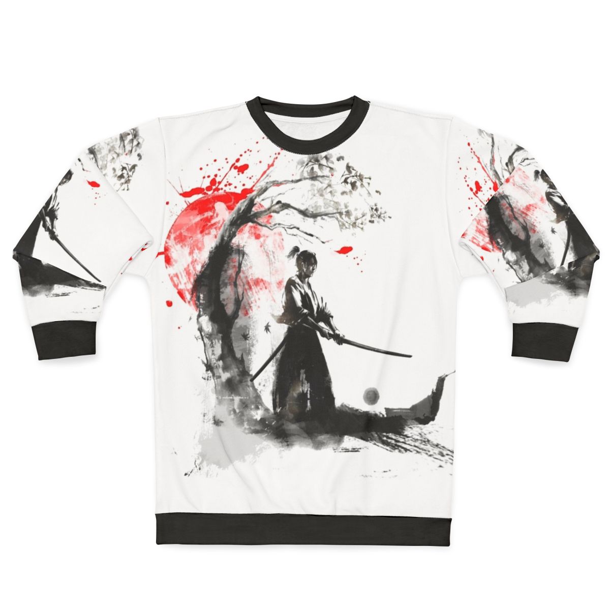 Japanese Samurai Sweatshirt with Oriental Design