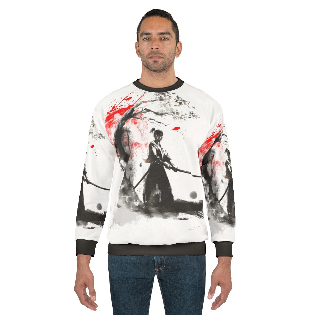 Japanese Samurai Sweatshirt with Oriental Design