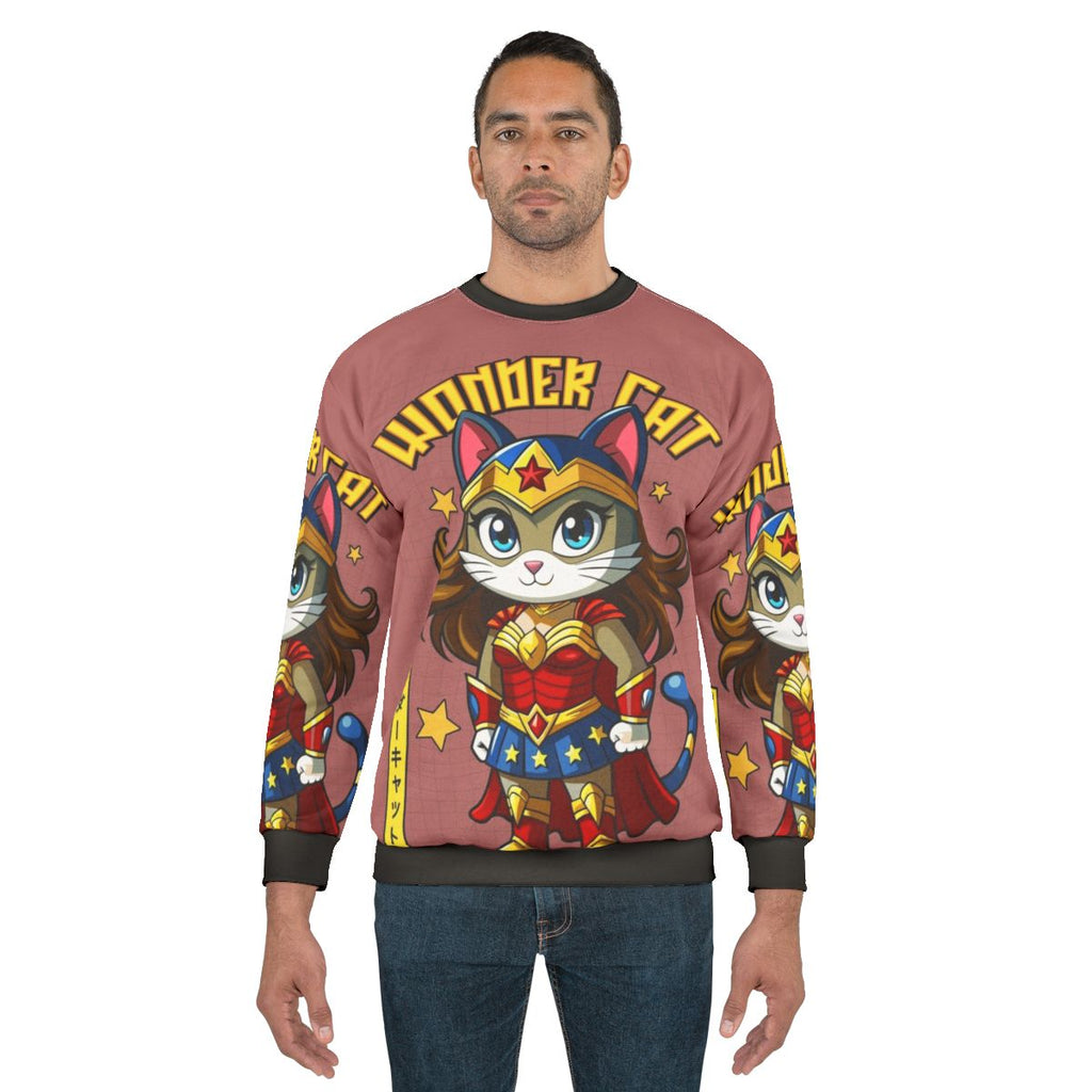 Japanese Wonder Cat Superhero Sweatshirt