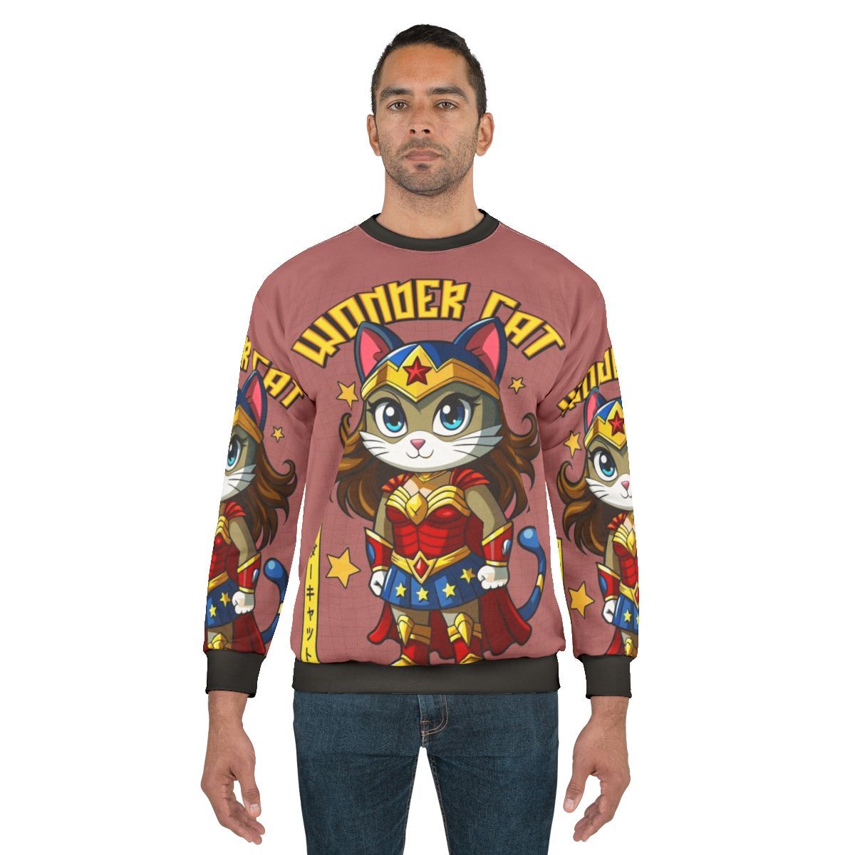 Japanese Wonder Cat Superhero Sweatshirt