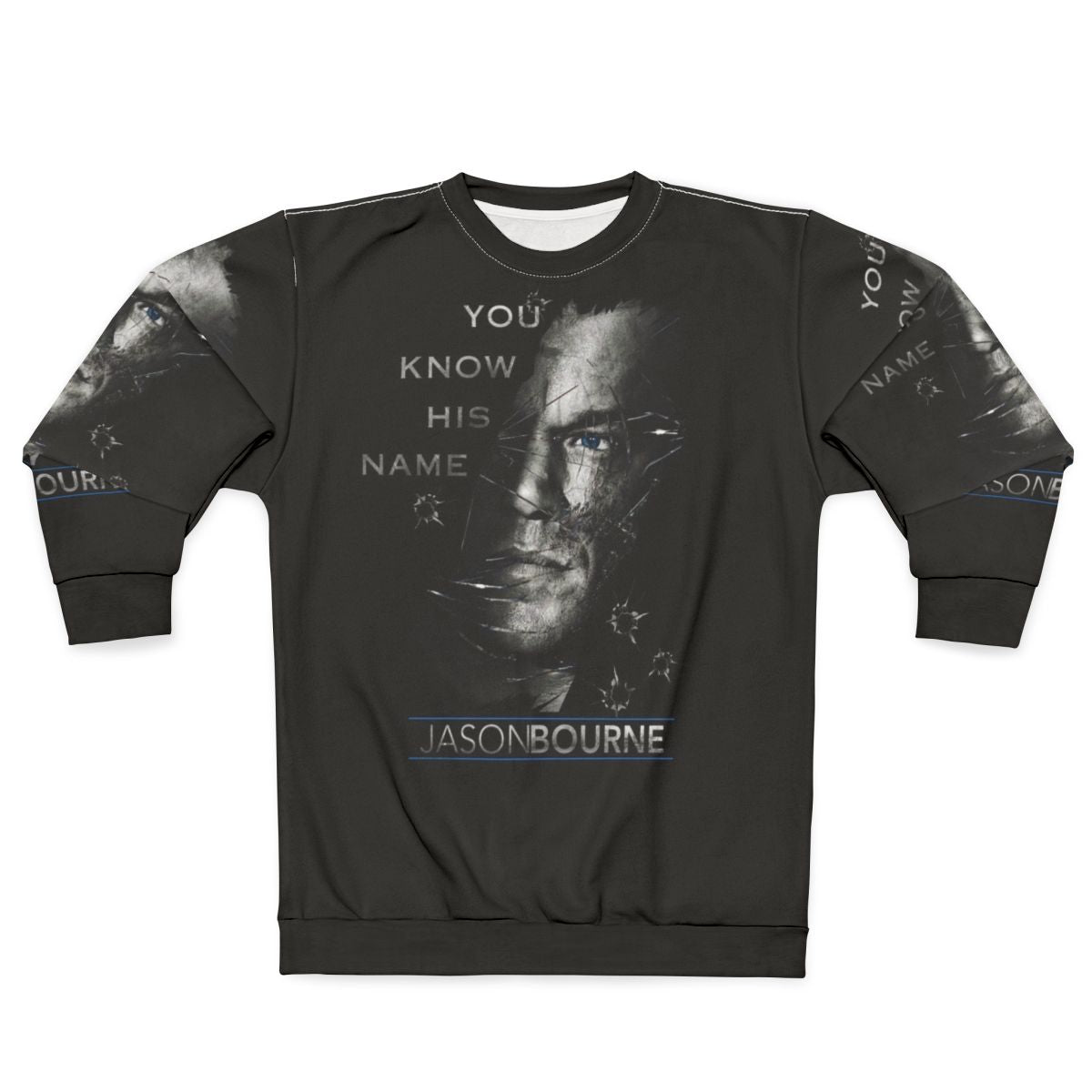 Jason Bourne sweatshirt featuring the iconic character from the action movie series