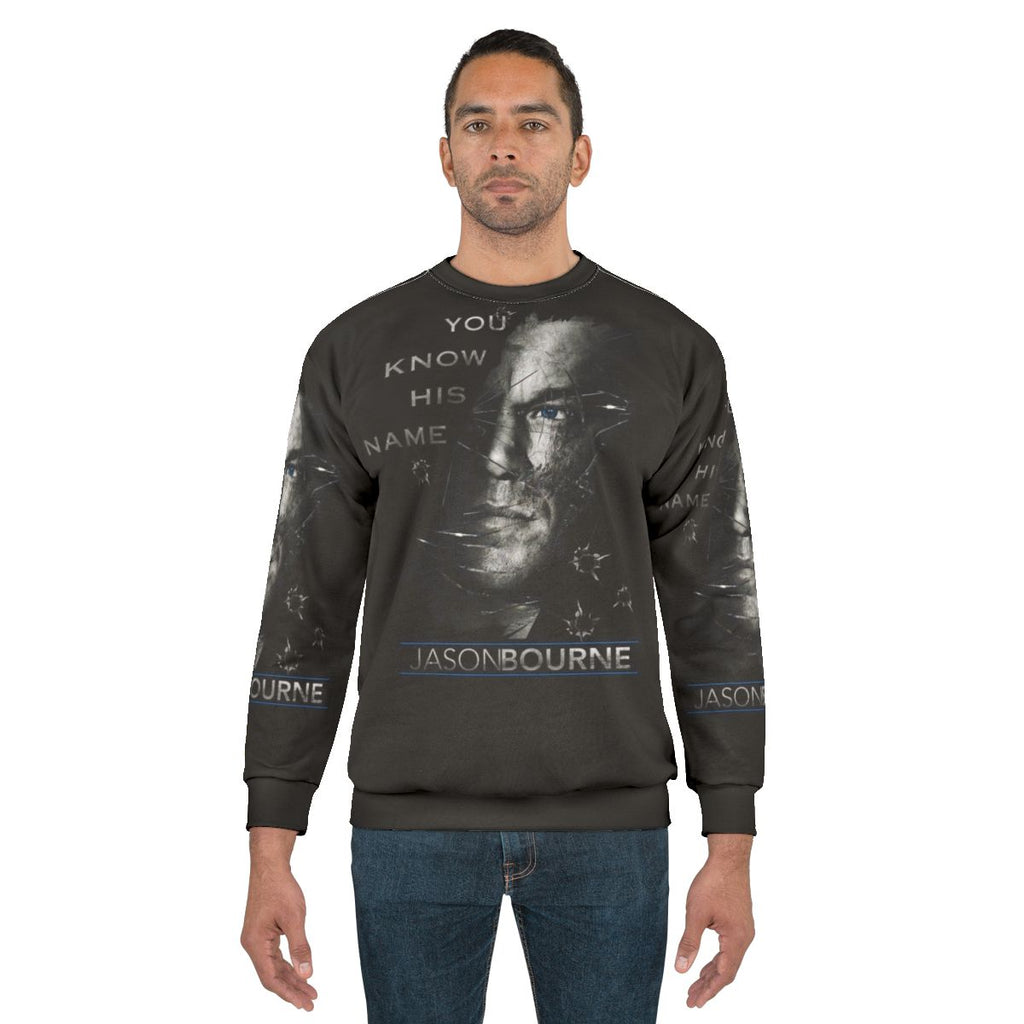 Jason Bourne sweatshirt featuring the iconic character from the action movie series