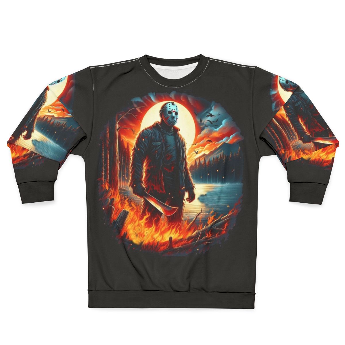 Jason Mask of Terror Sweatshirt - Horror Icon Friday the 13th Apparel
