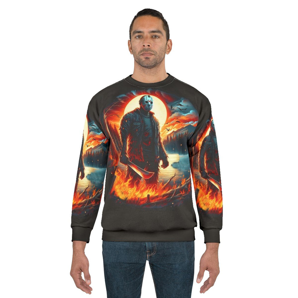 Jason Mask of Terror Sweatshirt - Horror Icon Friday the 13th Apparel