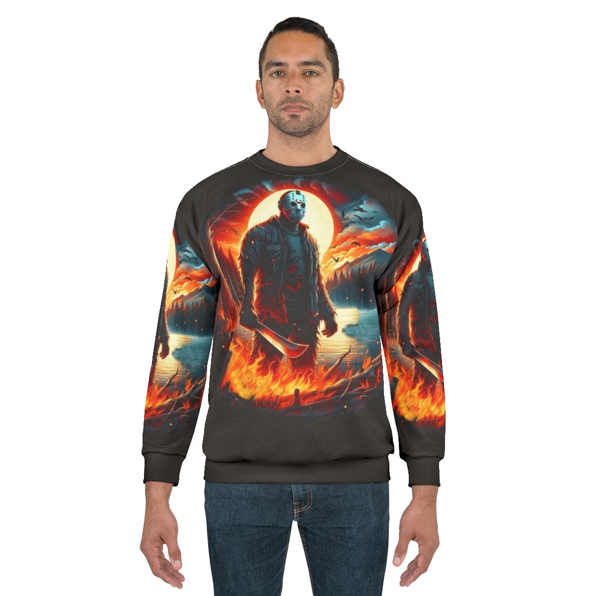 Jason Mask of Terror Sweatshirt - Horror Icon Friday the 13th Apparel
