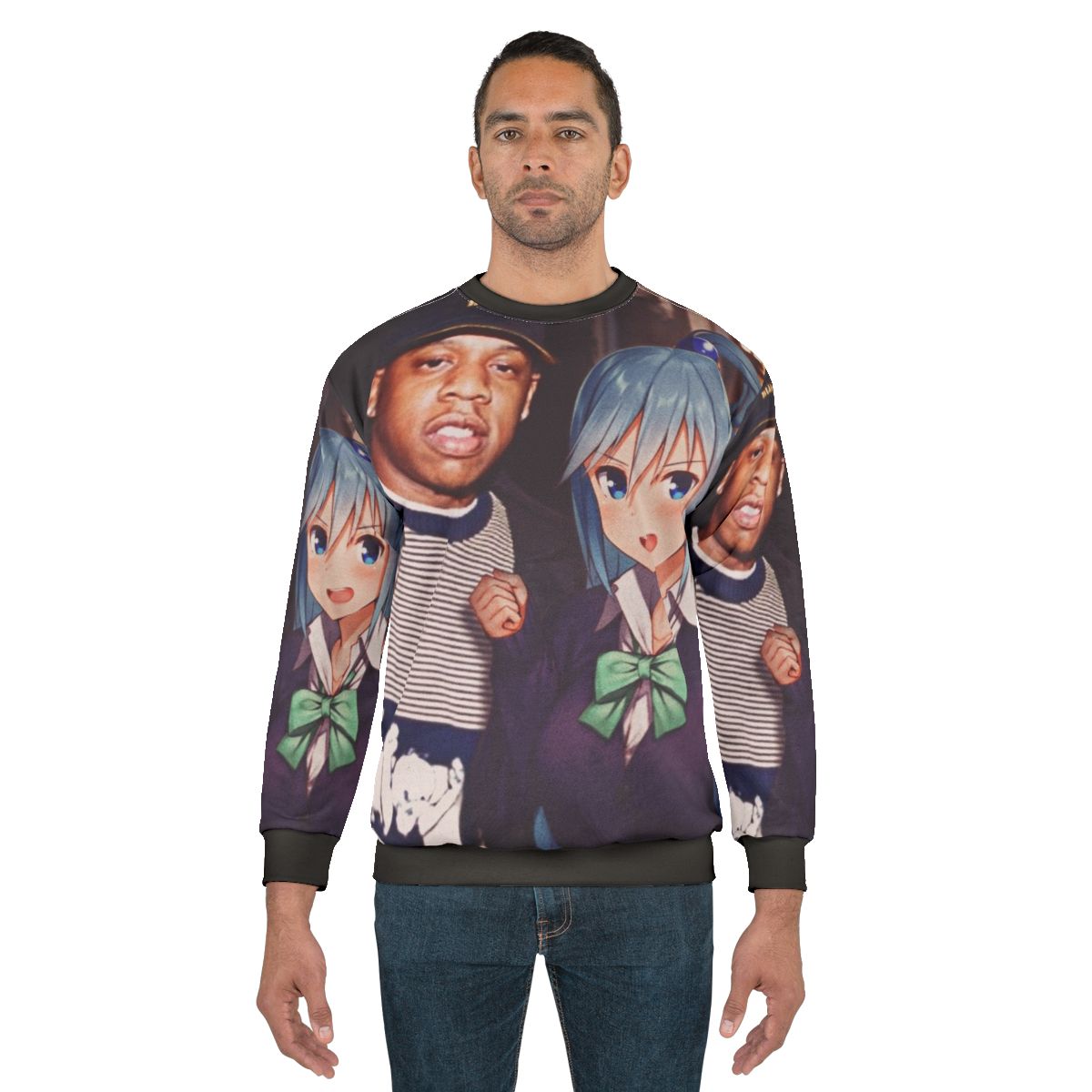 Jay Z x Aqua Anime-Inspired Sweatshirt