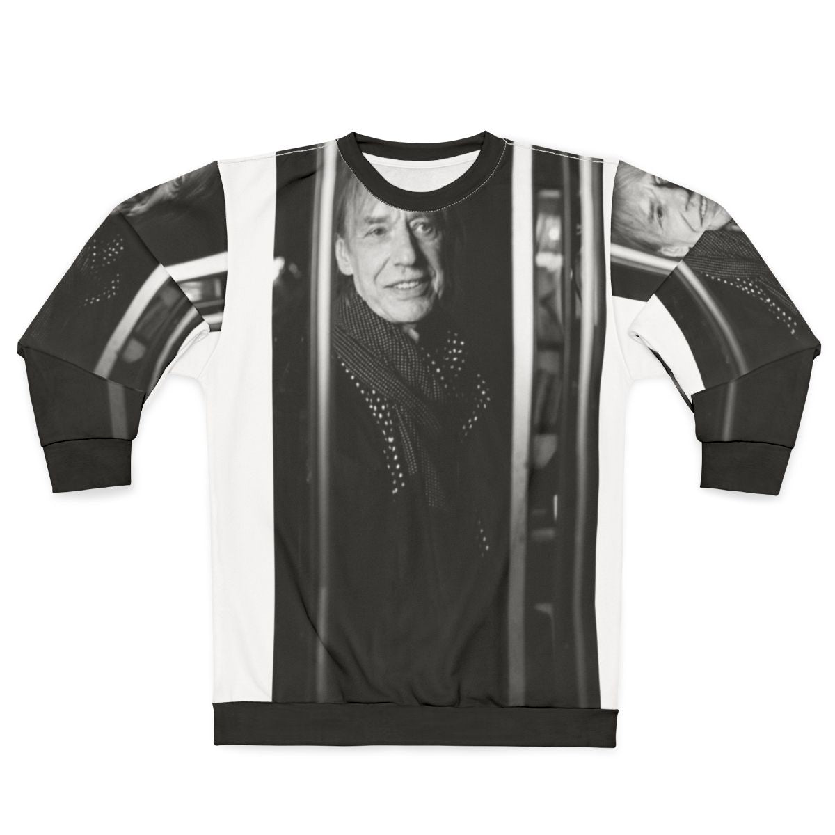 Jean Louis Aubert Black and White Portrait Sweatshirt