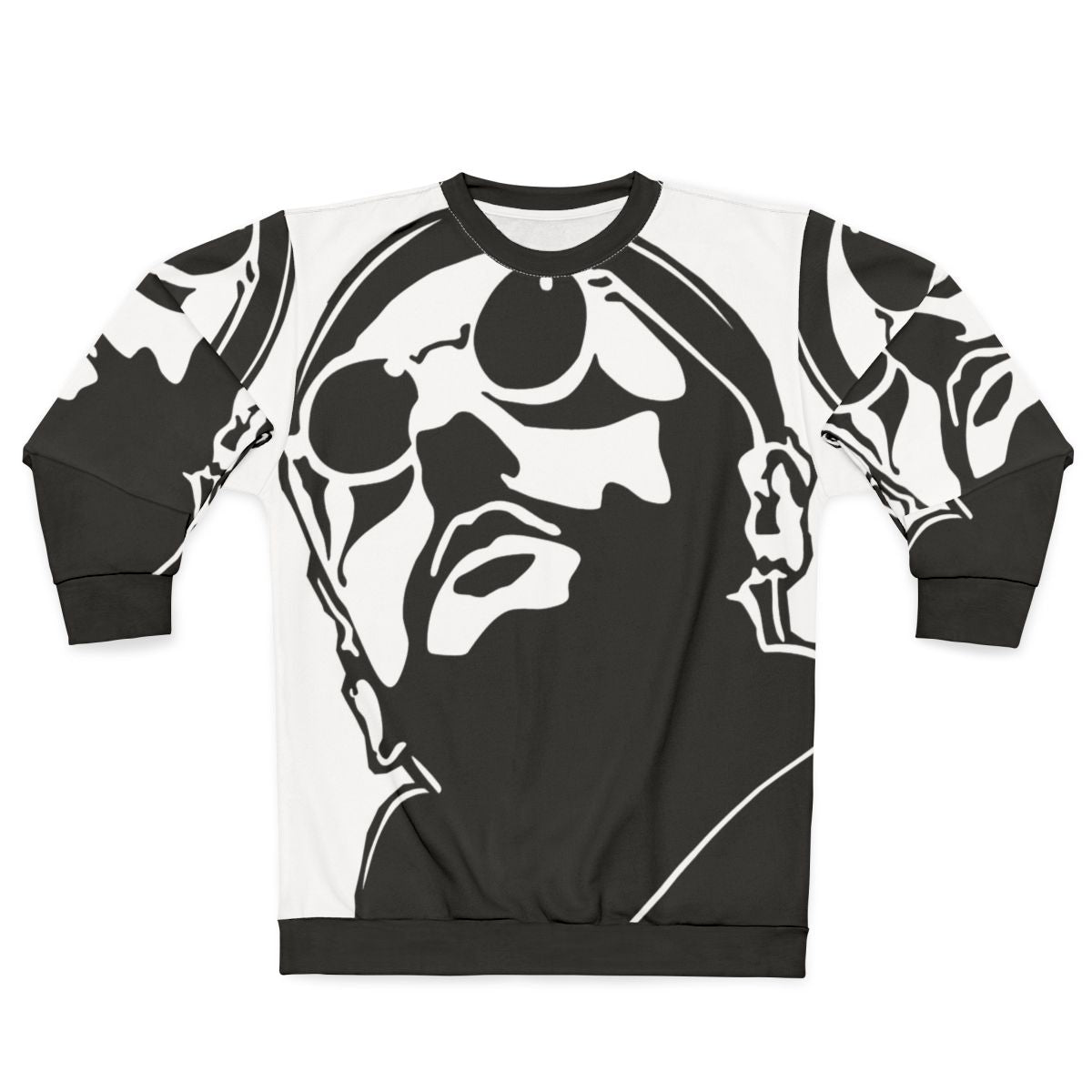 Jean Reno as Leon in the movie "The Professional" wearing a sweatshirt