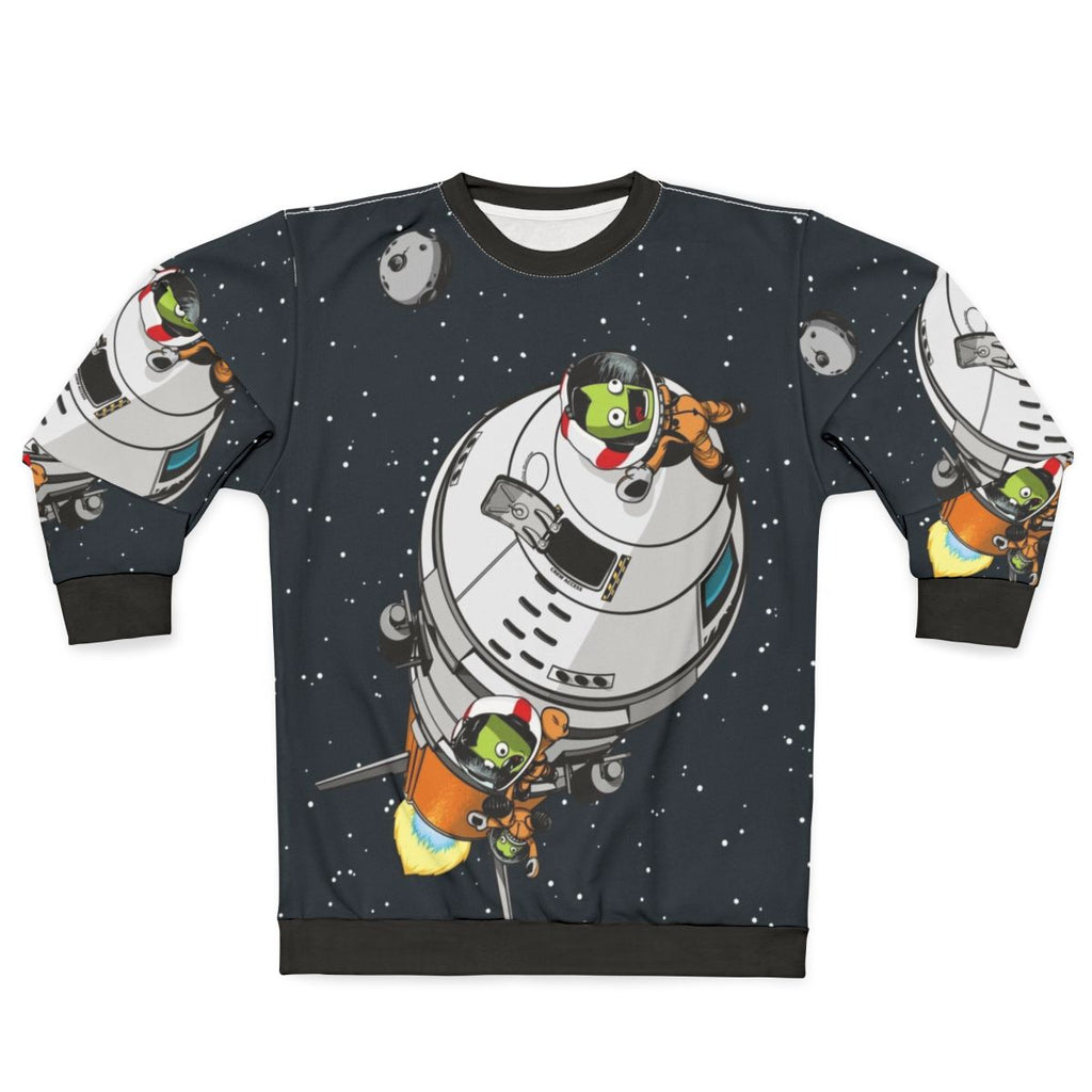 Kerbal Space Program Sweatshirt with Rocket Launch Vector Art