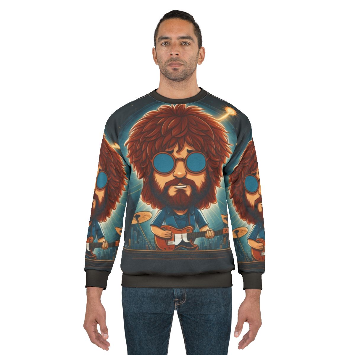 Jeff Lynne and Electric Light Orchestra 'Mr. Blue Sky' retro-style graphic sweatshirt