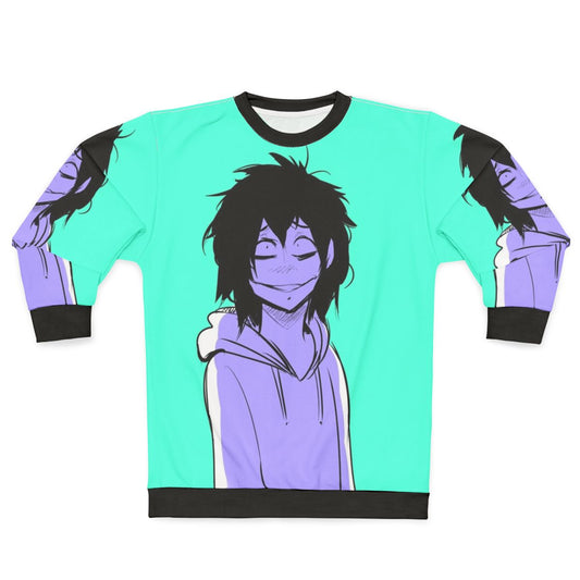Jeff the Killer inspired sweatshirt with creepy design