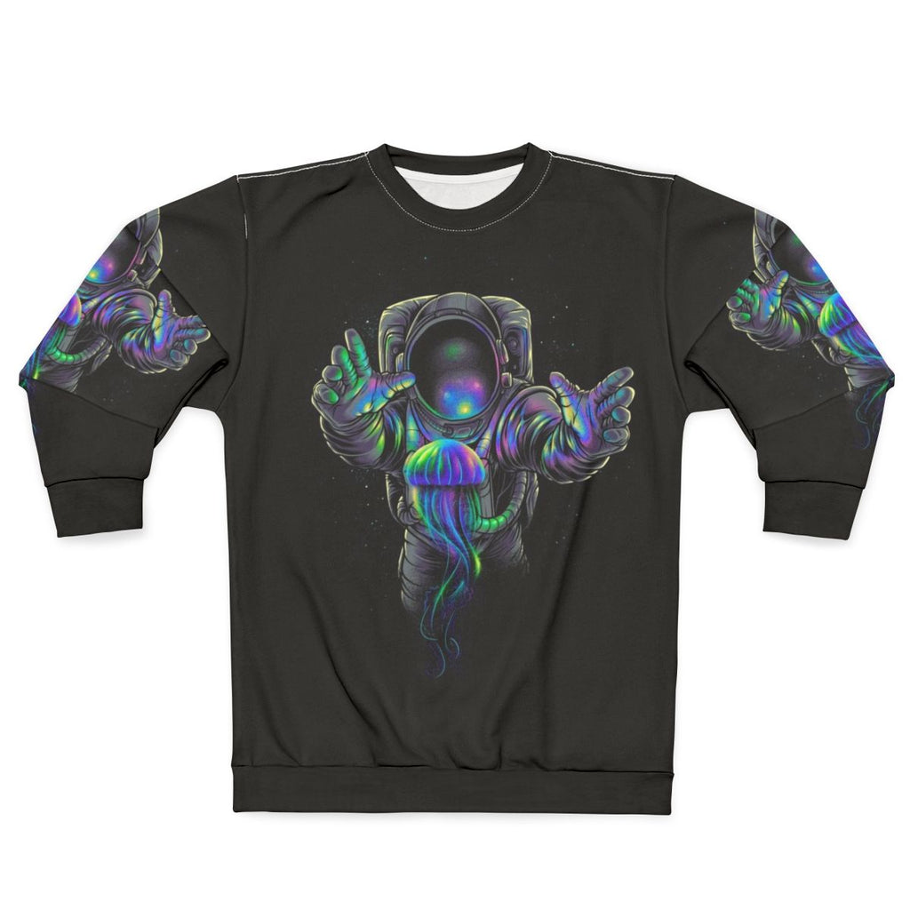 Cosmic Jellyspace 2 Sweatshirt with space, galaxy, and star design
