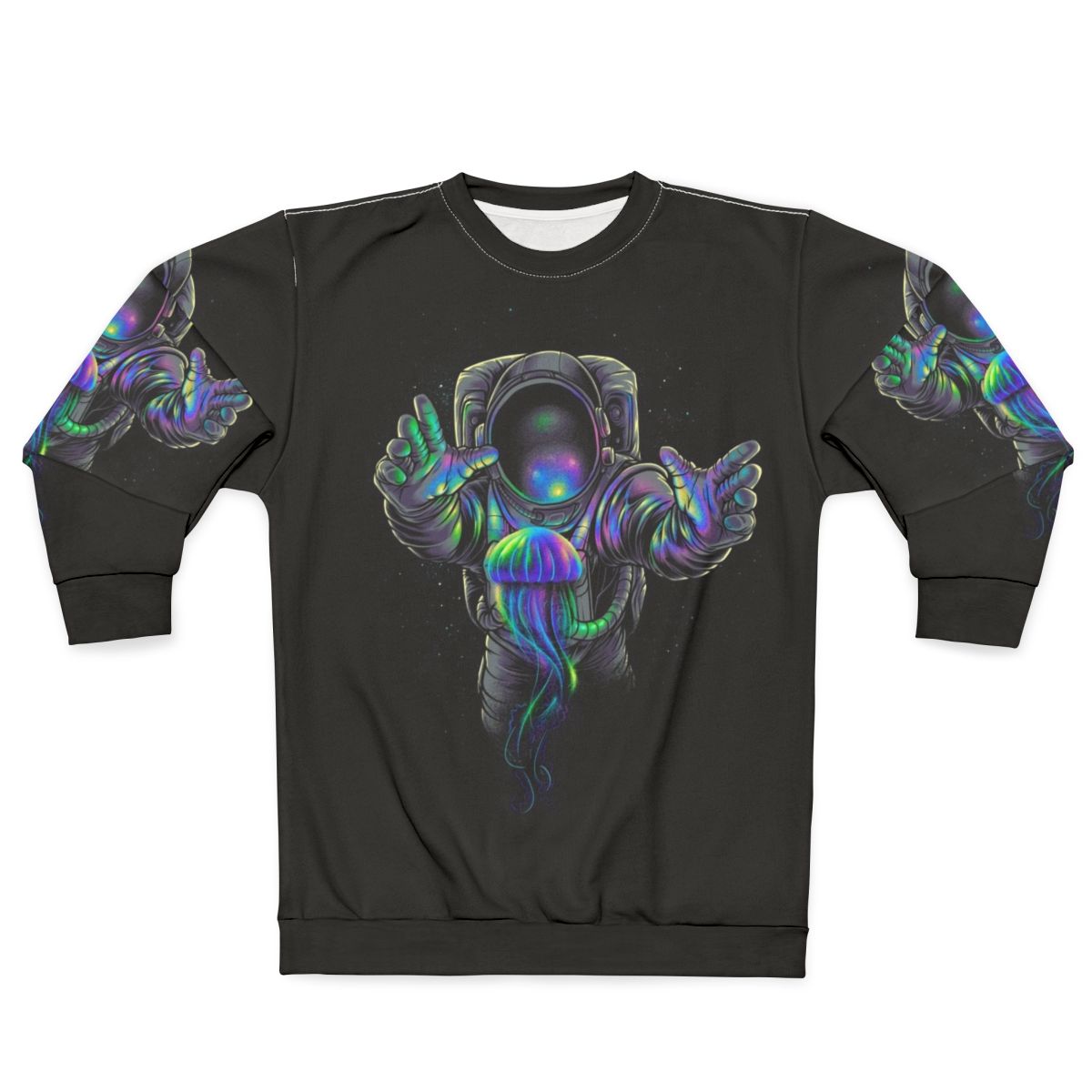 Cosmic Jellyspace 2 Sweatshirt with space, galaxy, and star design