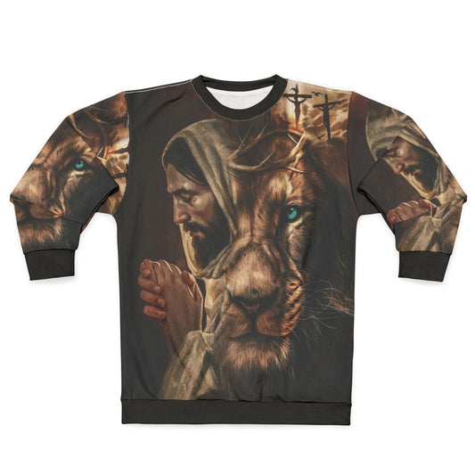 Christian Sweatshirt with Lion of Judah Design
