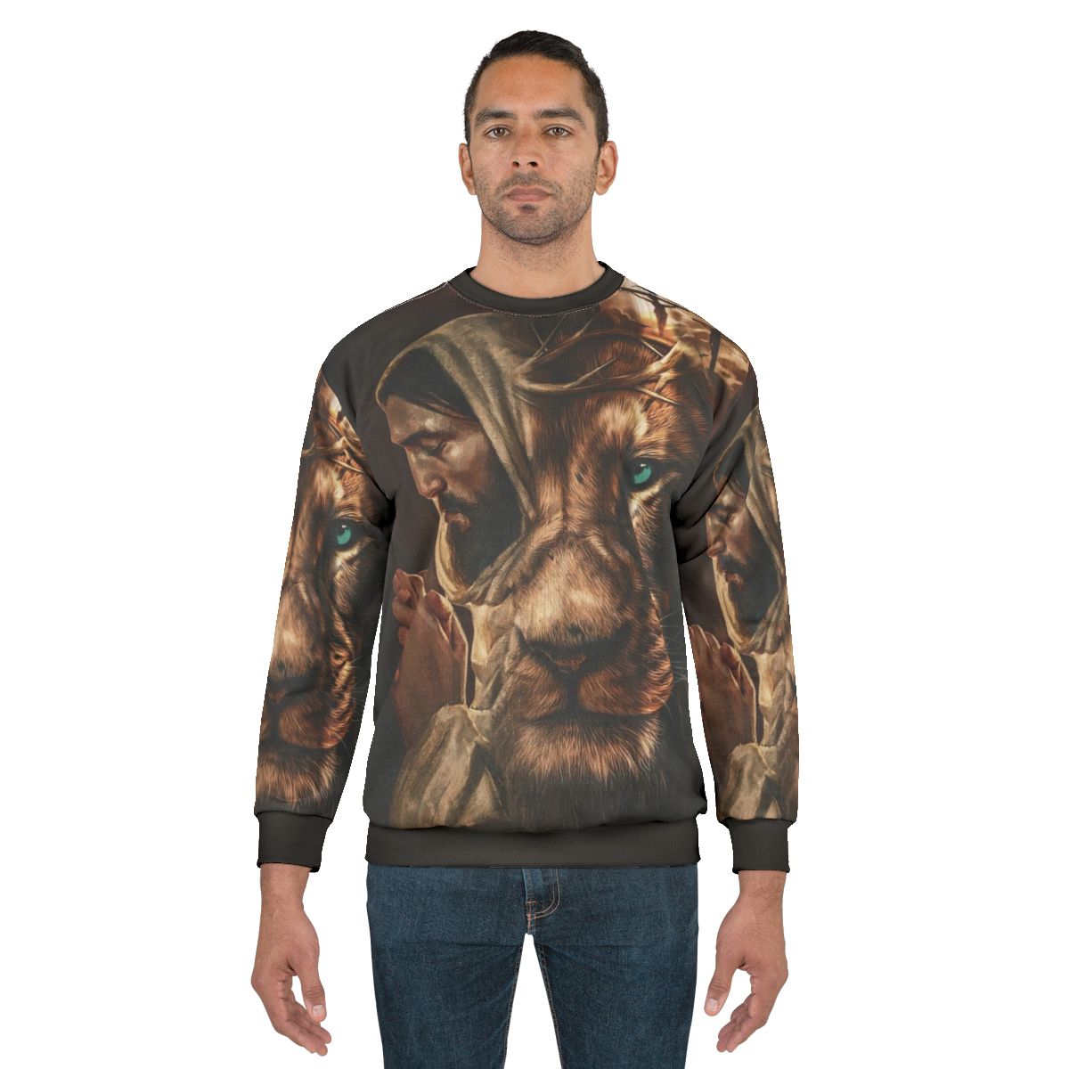 Christian Sweatshirt with Lion of Judah Design