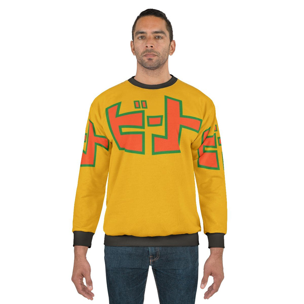Jet Set Radio inspired sweatshirt with graffiti and roller blading elements