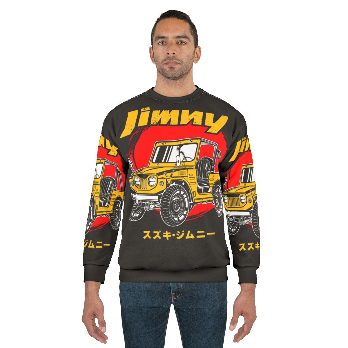 Yellow Jimny Classic 4x4 Offroad Jeep Sweatshirt