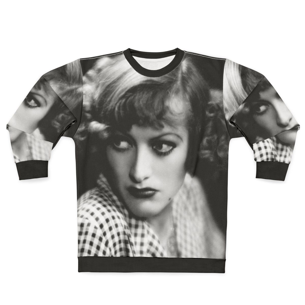 Vintage Joan Crawford Rain Sweatshirt with Retro Hollywood Actress Graphic