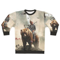 Joe Rogan Riding a Bear with Aliens Sweatshirt