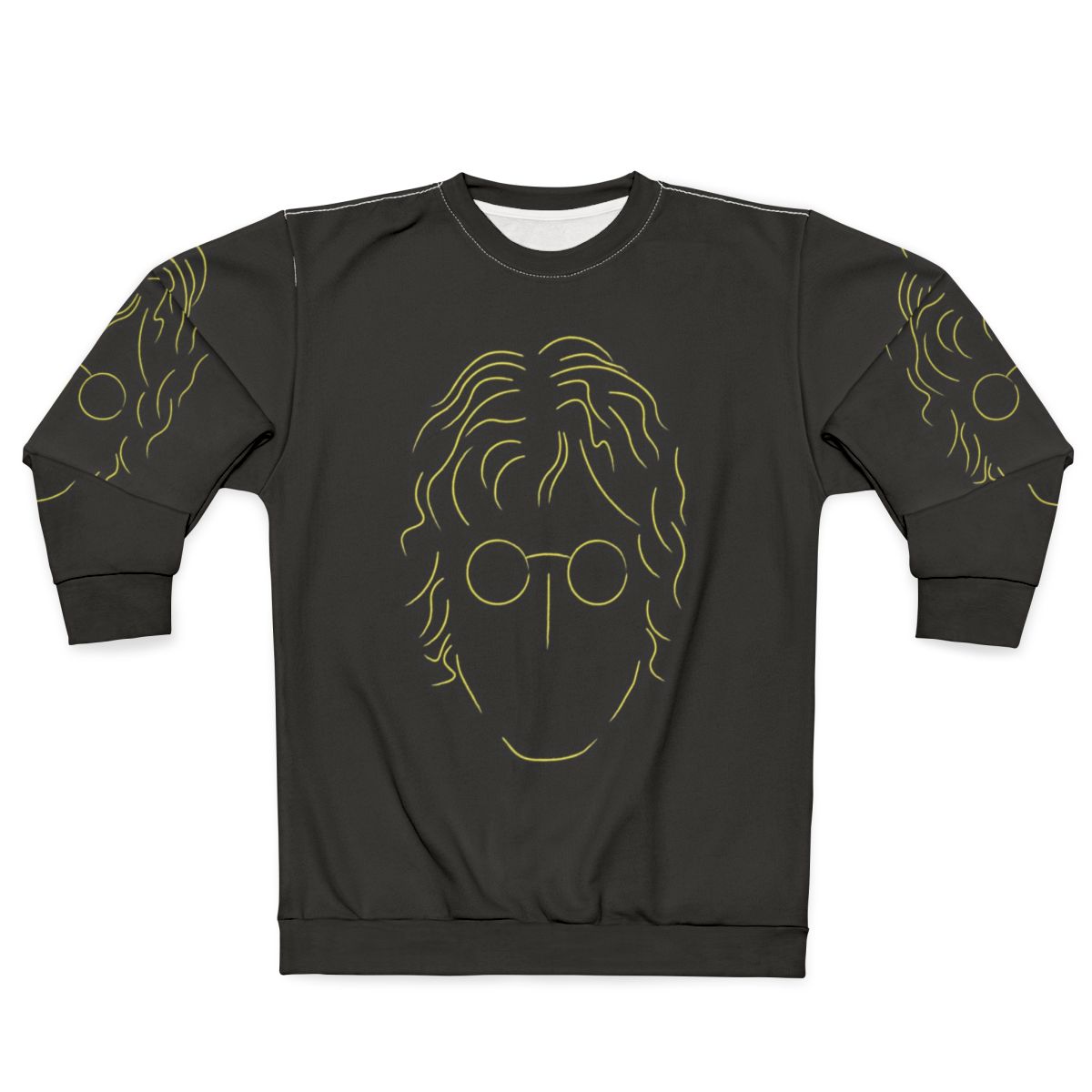 Minimalist John Lennon The Beatles Yellow Sweatshirt