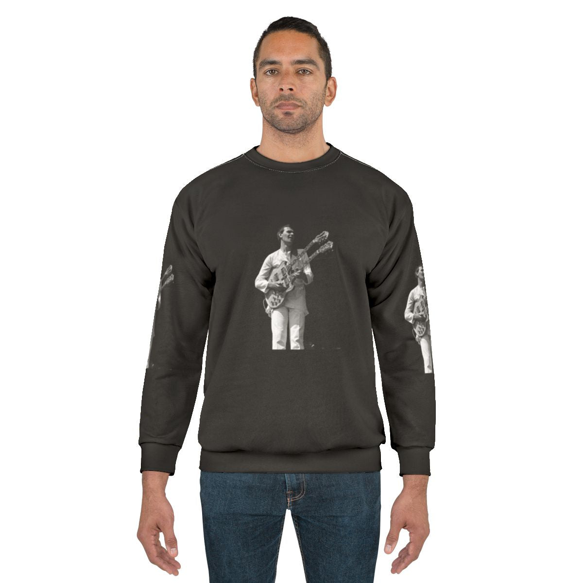 Mahavishnu Orchestra John McLaughlin Double Neck Guitar Sweatshirt
