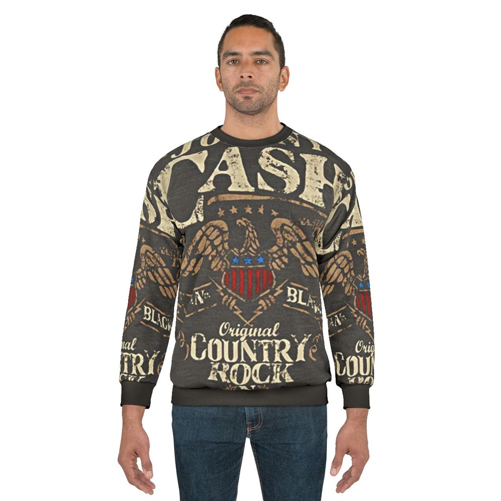 Johnny Cash Country Rock and Roll Retro Sweatshirt