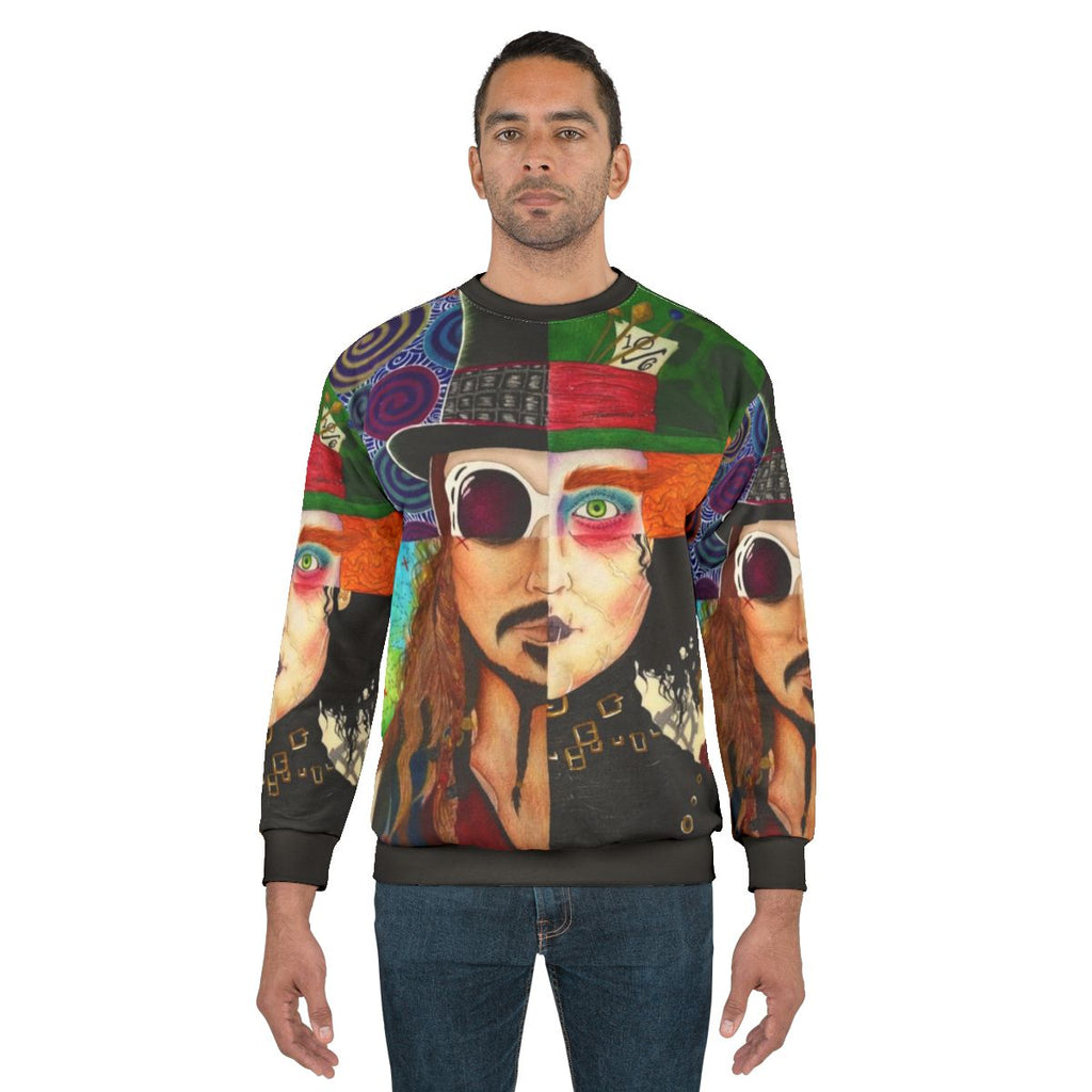 Johnny Depp movie characters collage sweatshirt