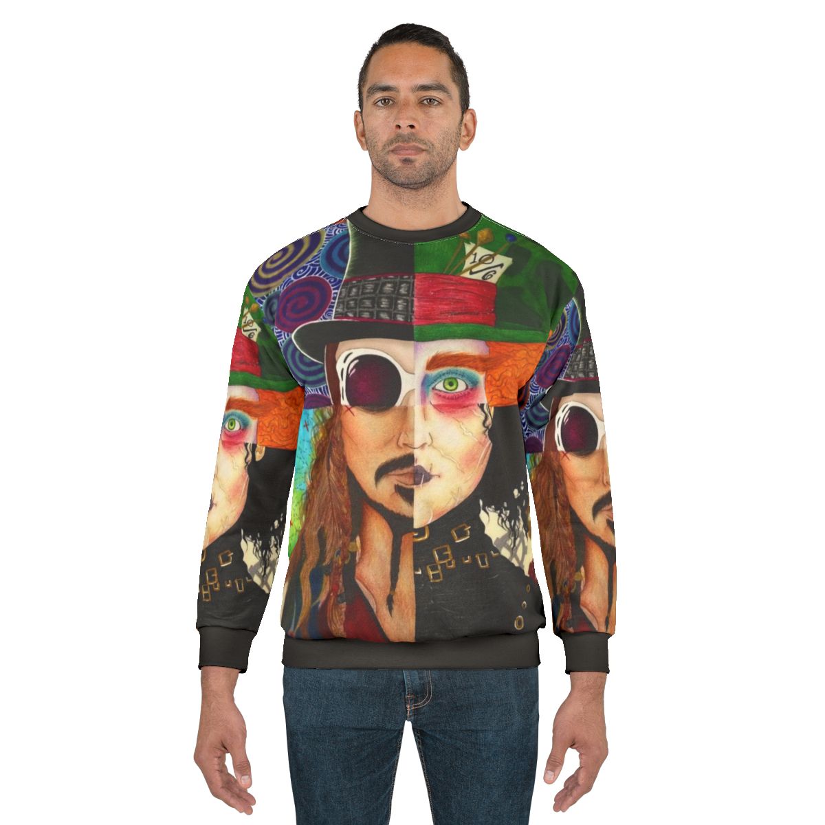 Johnny Depp movie characters collage sweatshirt