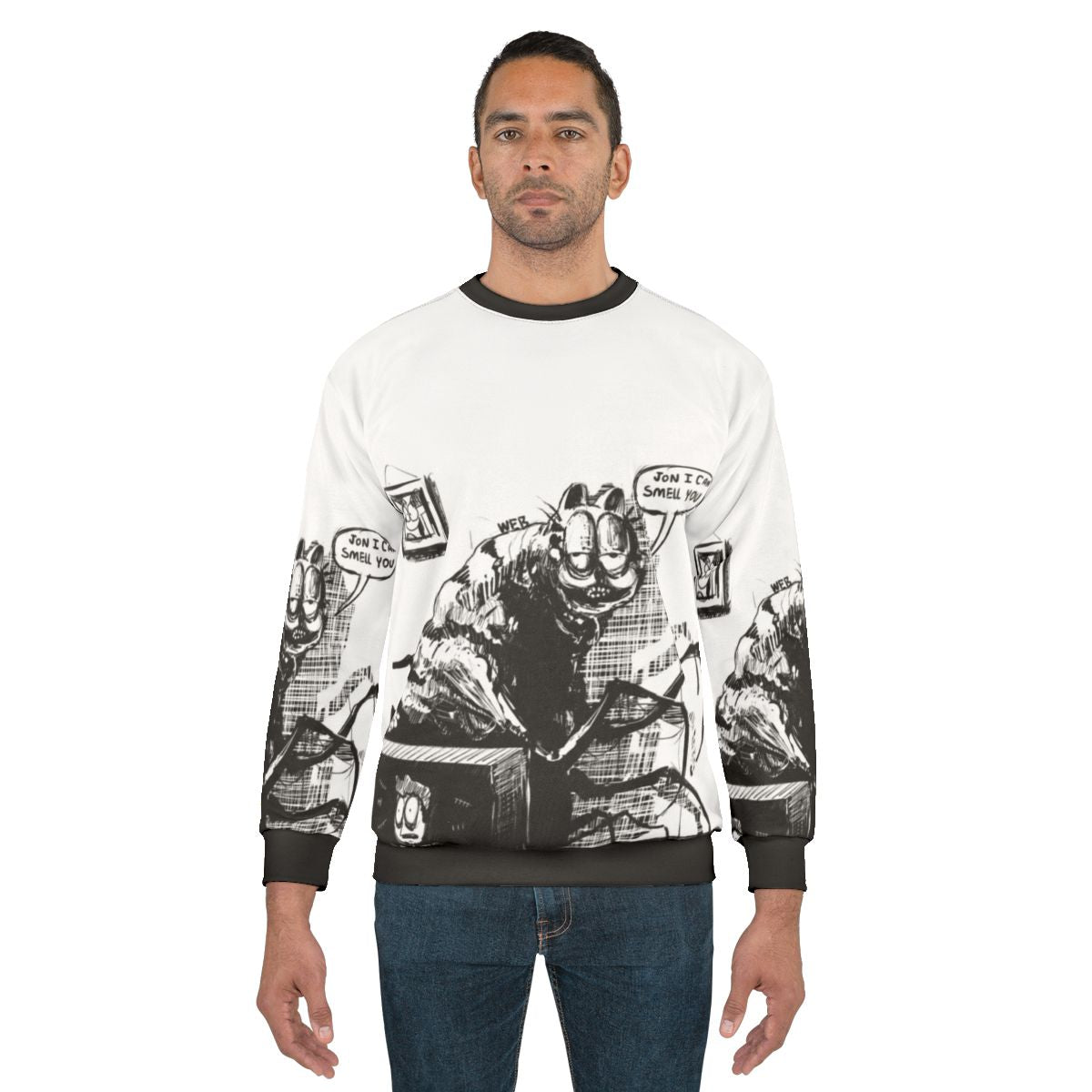 Cursed Garfield and Jon Sweatshirt