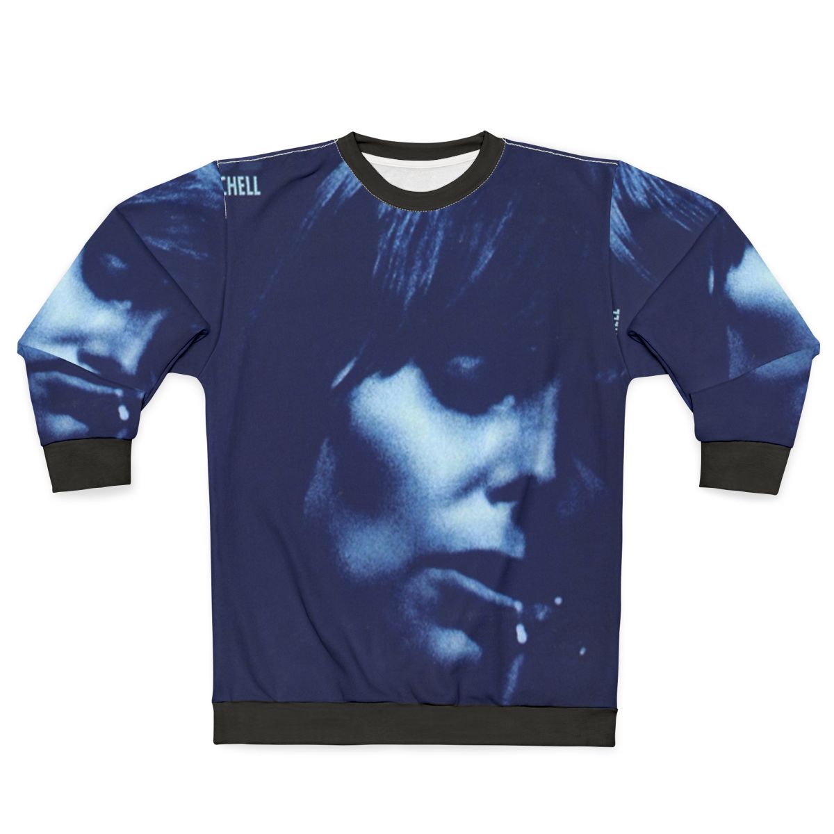 Joni Mitchell Blue Sweatshirt - Vintage Folk Music Legend