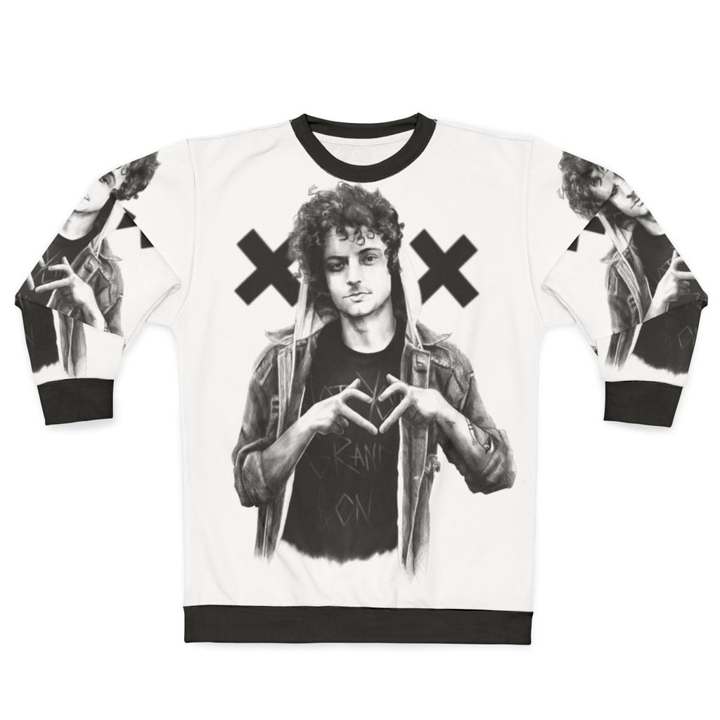Jordan Grandson Sweatshirt - Music Portrait and Musician Sketch