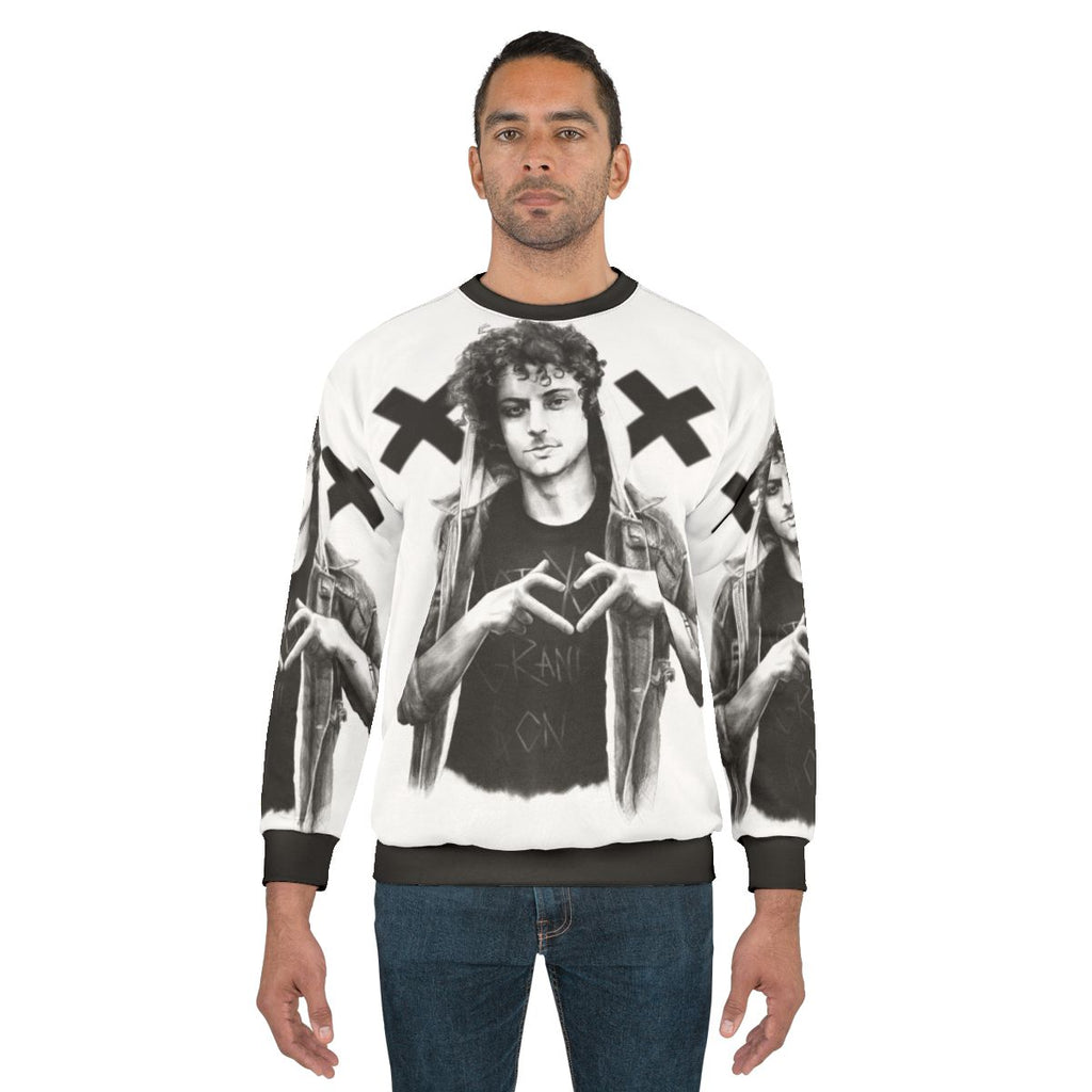 Jordan Grandson Sweatshirt - Music Portrait and Musician Sketch