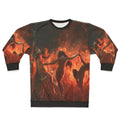 Mythical Fire Dance Sweatshirt featuring ancient art by Joseph Tomanek