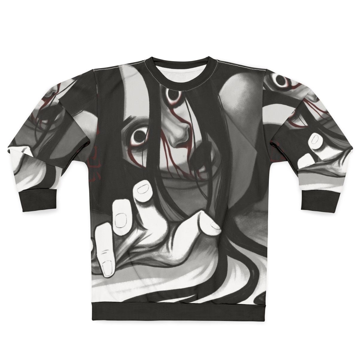 Kayako Saeki horror fanart sweatshirt design