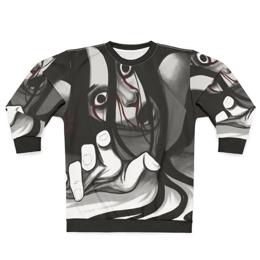 Kayako Saeki horror fanart sweatshirt design