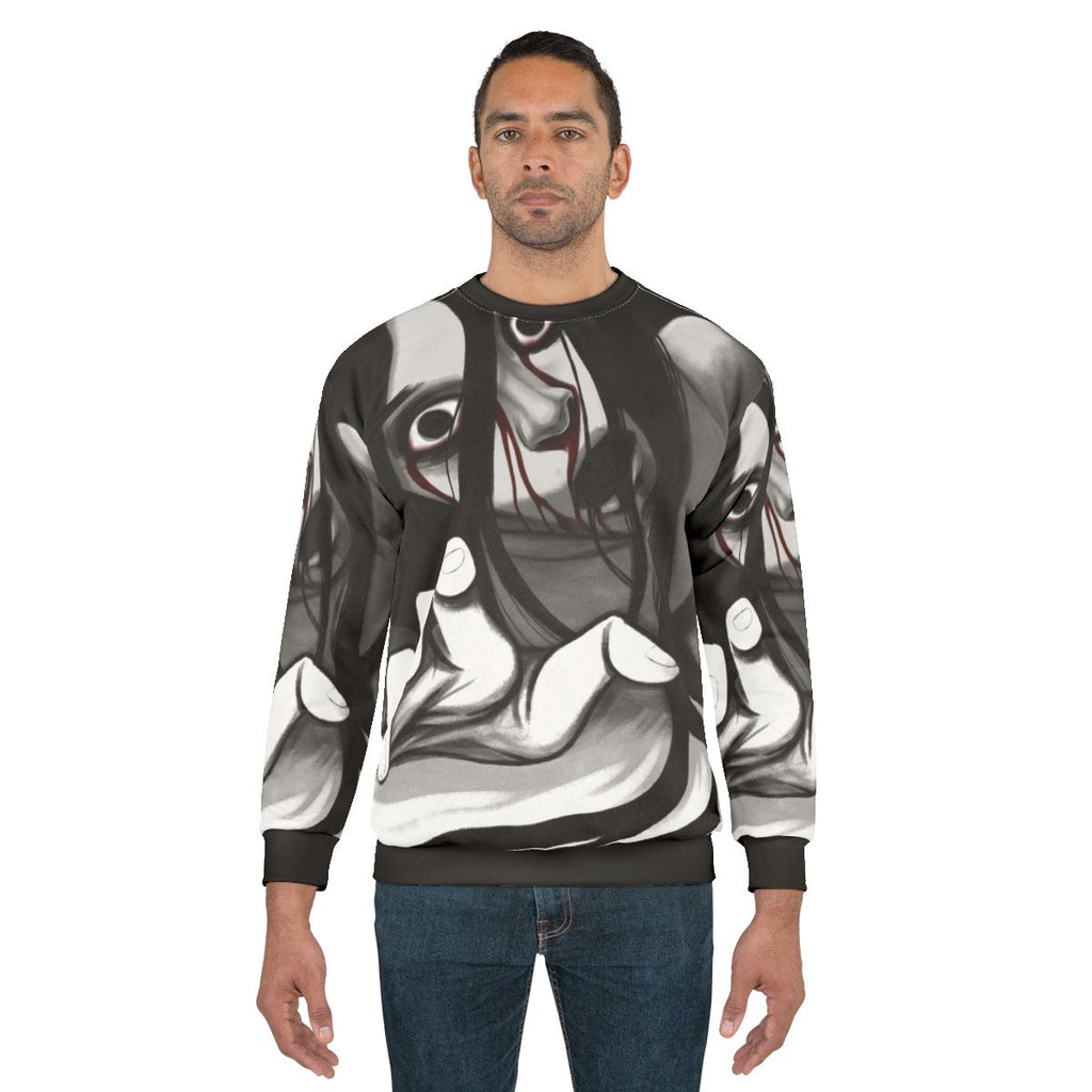 Kayako Saeki horror fanart sweatshirt design