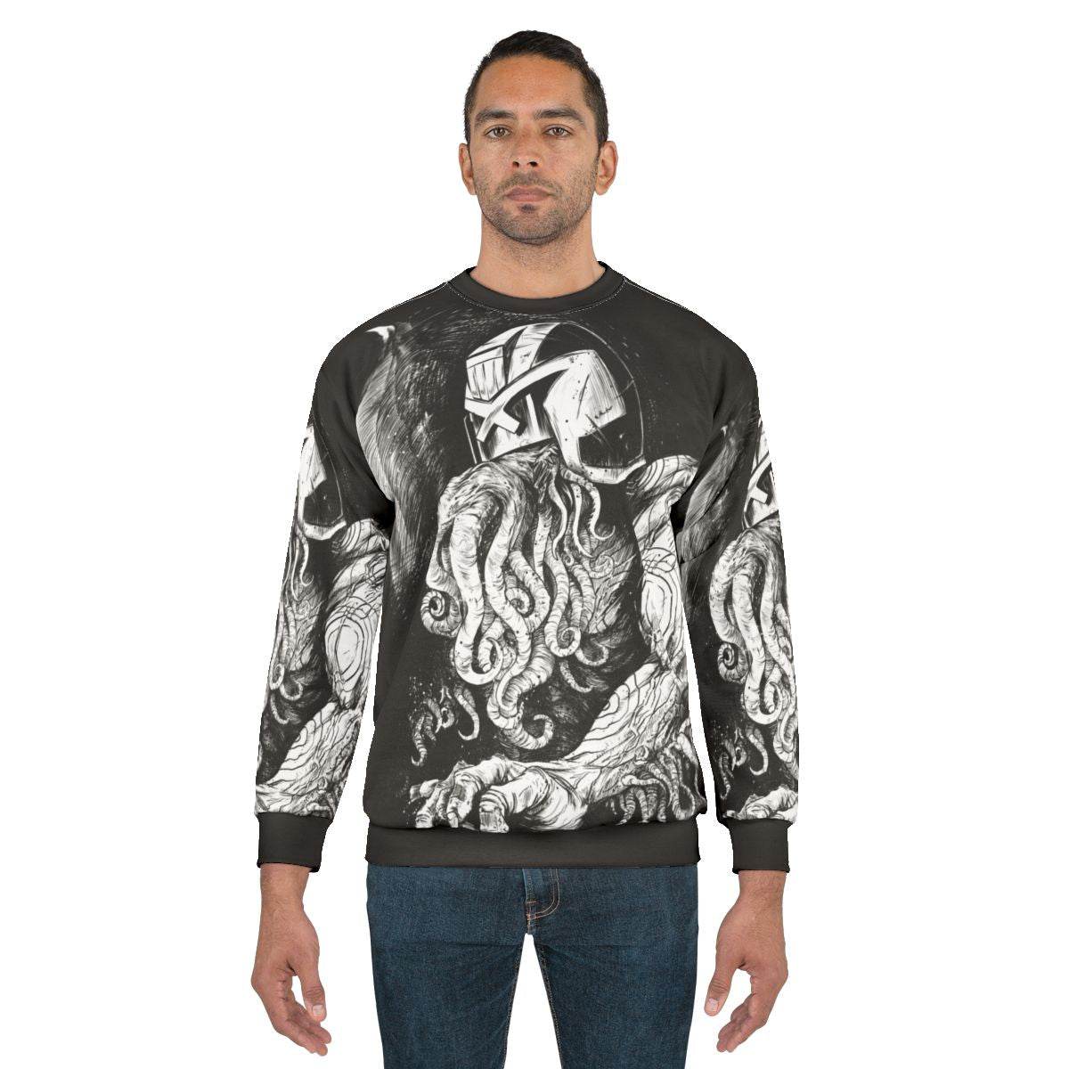 Judge Cthulhu Sweatshirt Ink Fanart Design