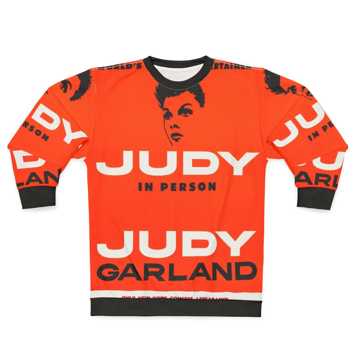 Vintage Judy Garland Live at Carnegie Hall Poster Sweatshirt