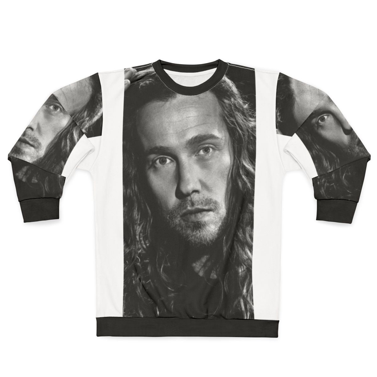 Julien Dor black and white portrait sweatshirt