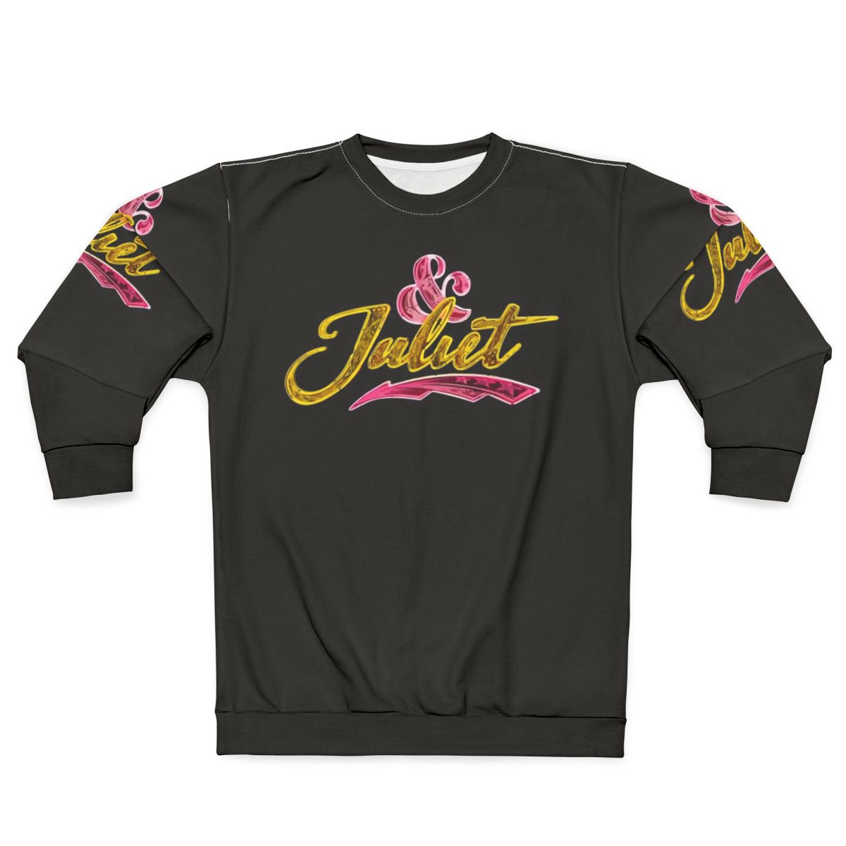 Juliet Logo Sweatshirt featuring the iconic characters from Shakespeare's Romeo and Juliet
