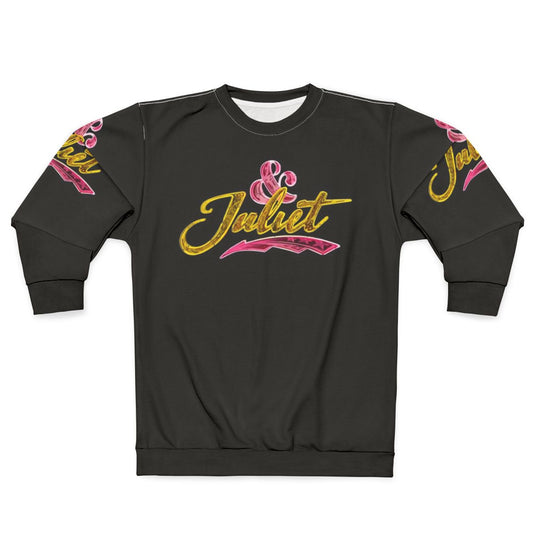 Juliet Logo Sweatshirt featuring the iconic characters from Shakespeare's Romeo and Juliet